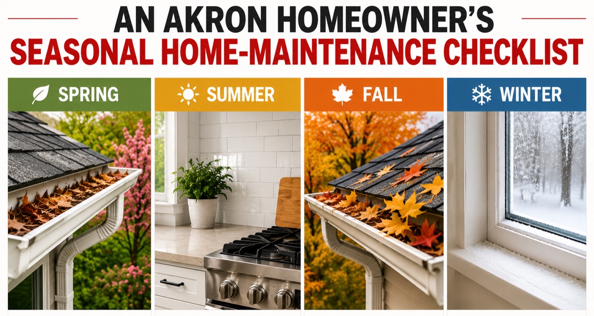 An Akron homeowner's seasonal home-maintenance checklist