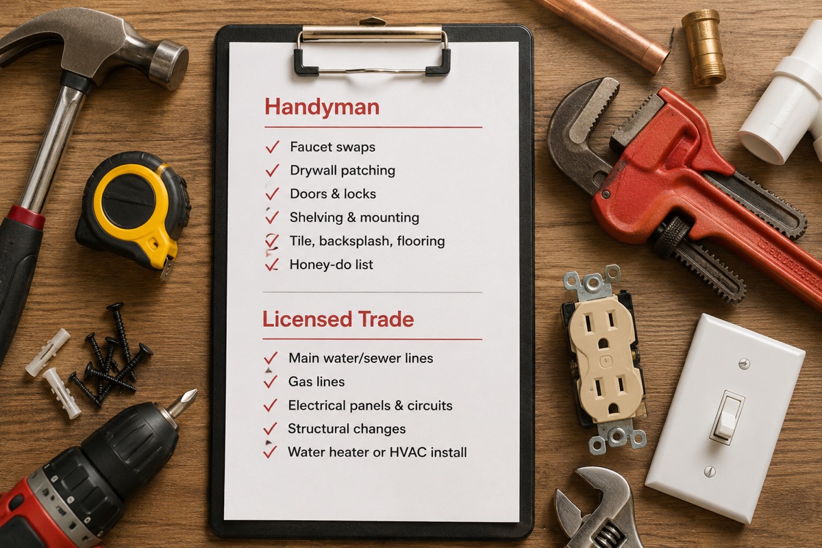 Handyman or licensed pro? How to tell which one your job needs