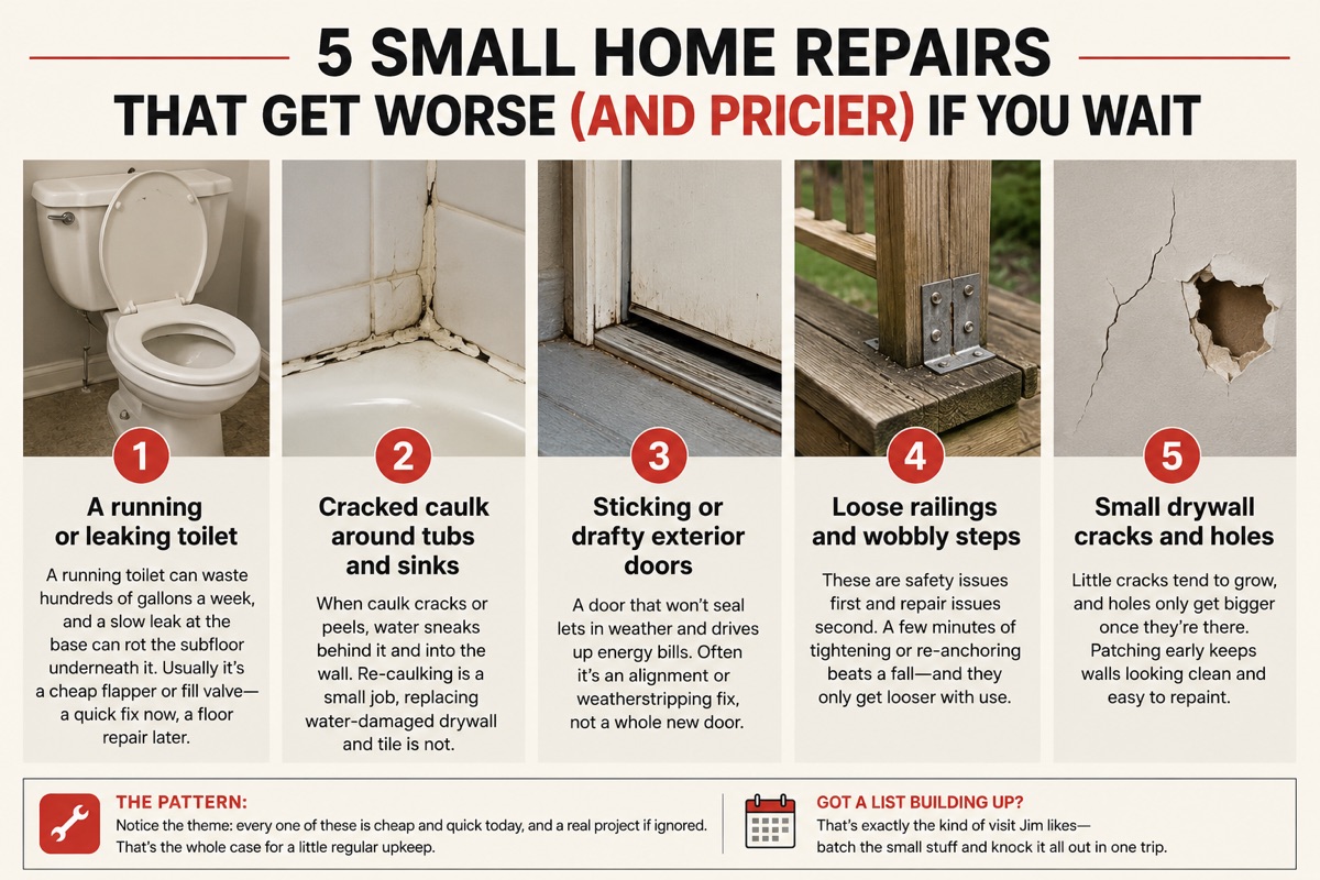 5 small home repairs that get worse (and pricier) if you wait